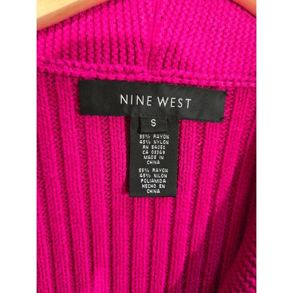 Nine West Women’s Fuchsia Ribbed Knit Cardigan – Gently Used size small - Picture 4 of 6